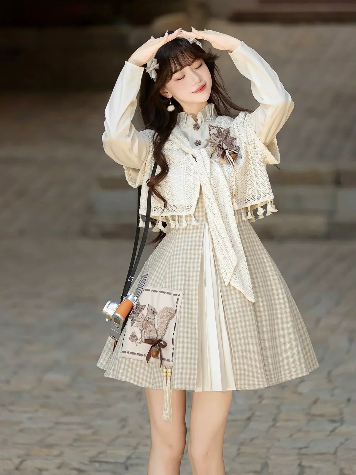 Autumn Harvest – New Chinese Style Hanfu-Inspired Set | Dress Outfit for Fall - Image 3