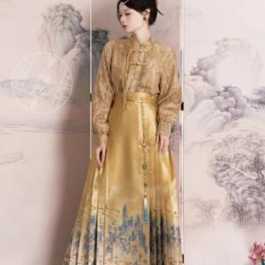 [Yunshan Fog Hidden] Gold Horse Dress Hanfu New Chinese Weaving Gold