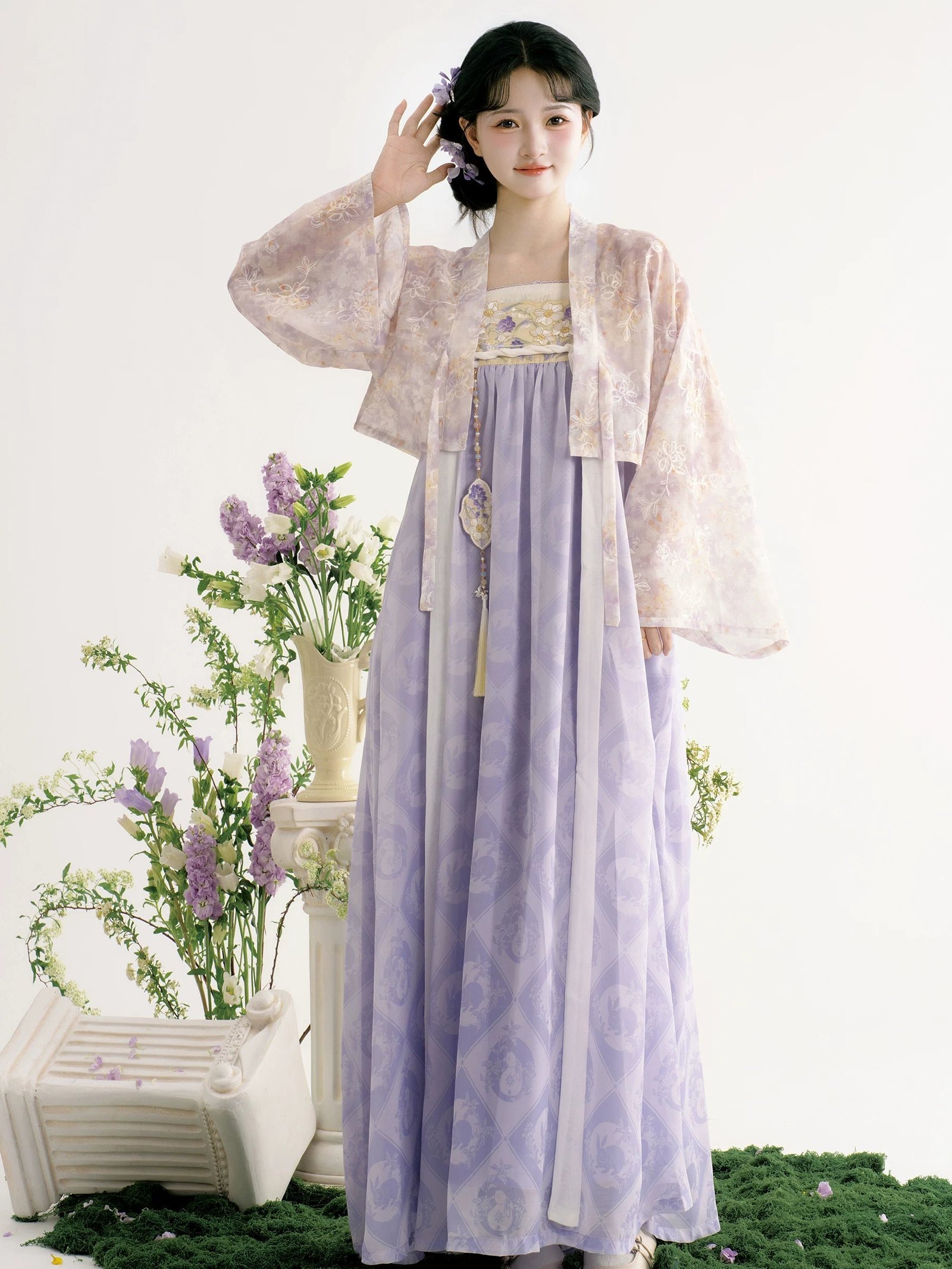 Rain dream purple smoked Hanfu